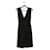 Maison Rabih Kayrouz Mini abito senza maniche in cupro nero arricciato Fibra di cellulosa  ref.841072