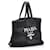 Tote Borsa Prada in rafia nera con logo Nero - vista 2