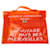 Bolsa Satchel Translúcida Hermès Souvenir Laranja  ref.843255