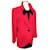 Karl Lagerfeld LAGERFELD VESTE COUTURE LAINE & CACHEMIRE 3/4 REDINGOTE T 42/44 Rot Wolle  ref.843285