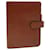 LOUIS VUITTON Epi Agenda MM Day Planner Cover Brown R20043 LV Auth th3427 Marrom Couro  ref.843533