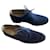 Hermès Scarpe stringate Blu navy Nubuck  ref.844199