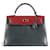 Hermès Édition Limitée Kelly 32 Sac à Main Tri-Color en Cuir de Veau Box Vert Fonce Rouge H & Indigo Noir  ref.844385