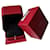 Auténtica bolsa de papel de caja interior y exterior con anillo Cartier Love Trinity JUC Roja  ref.845225