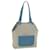 Hermès HERMES Jardinie Tote Bag Lona Azul Beige Auth bs4358 Lienzo  ref.845275