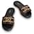 Louis Vuitton Mule low Lock it sandals Brown Black Leather  ref.845319