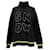 Dolce & Gabbana SNOW suéter de tricô gola alta em lã estampada preta  ref.846166