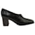 Céline Celine Square-Toe Block Heel Shoes in Black Leather  ref.846200