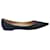 Jimmy Choo Glitter Love Pointed Ballet Flats in Blue Leather  ref.846362