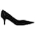 Christian Dior Escarpins Pointus Boucle Logo en Coton Noir  ref.846368