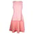 Oscar De La Renta Color-Block Tiered Dress in Pink Lana Vergine Wool  ref.846372