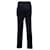 Hermès Pantalones rectos Hermes de algodón azul marino  ref.846492