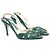 Gina Smaragdgrüne, mit Kristallen verzierte Slingback-Sandalen