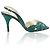 Gina Smaragdgrüne, mit Kristallen verzierte Slingback-Sandalen - Ansicht 2