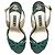 Gina Smaragdgrüne, mit Kristallen verzierte Slingback-Sandalen - Ansicht 3