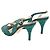 Gina Smaragdgrüne, mit Kristallen verzierte Slingback-Sandalen - Ansicht 4
