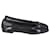 Chanel CC Cap Toe Bow Ballet Flats in Black Leather  ref.846564