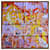 Hermès Cosmografia universale Rosa Arancione Seta  ref.846746