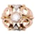 Autre Marque Rose gold ring 750%o year 40 (platinum, diamonds and white stone) Gold hardware Pink gold  ref.847634