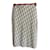 Saia Christian Dior monograma bege estilo sarongue. Branco Vermelho Sintético  ref.847834