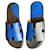 Hermès Men's sandal Izmir new limited edition Blue Leather  ref.847850