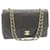 CHANEL Matelasse Double Chain Flap Shoulder Bag Lamb Skin Black Gold Auth 34511A Golden Leather  ref.848425