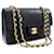 Chanel Classic gefütterte Klappe 9"Chain Shoulder Bag Black Lambskin Schwarz Leder  ref.848524