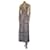 Diane Von Furstenberg DvF Maxi vestido de seda Franz Marrom Cru Chocolate  ref.848923