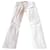 ***Junya Watanabe Denim-Hose mit Schnalle und Gürtelrücken Weiß Baumwolle  ref.850438
