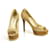 Brian Atwood Beige Suede Open Toe Pumps Slim High Wooden Heels Shoes sz 37  ref.851260