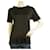 Dondup Blusa negra de viscosa con espalda abierta y lazo Top de manga corta talla M Negro  ref.851304