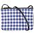 Céline Borsa a tracolla Celine Trio Gingham in cotone blu e bianco - vista 2