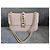 Bolsa Valentino Rockstud com aba em couro bege - vista 6