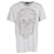 Alexander McQueen Camiseta de manga curta com estampa de mapa de caveira em algodão cinza  ref.851880