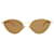 Gafas de sol con marco de metal y ojo de gato Gucci Dorado Metálico  ref.852026