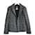CHANEL Fall 2007 07A Cashmere Houndstooth Tweed Jacket Grey Navy blue  ref.852809