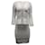 Robe moulante Herve Leger Peplum en rayonne blanche Fibre de cellulose  ref.852930
