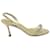 Manolo Blahnik Crystal-Embellished Sandals in Gold Leather Golden Metallic  ref.852958