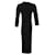 Khaite Mischa Abito midi in maglia con cut-out in viscosa nera Nero Fibra di cellulosa  ref.852960