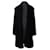 Hermès langer Mantel aus schwarzem Mohair Wolle  ref.852999