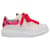 Zapatillas deportivas extragrandes de piel de serpiente en cuero rosa blanco Alexander McQueen  ref.853007