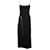 Vestido midi elástico sin mangas en viscosa negra de Sandro Paris Negro Fibra de celulosa  ref.853009