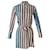 Diane von Furstenberg Gestreiftes Hemdkleid aus mehrfarbiger Seide  ref.853098