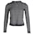 Suéter de gola redonda espinha de peixe Theory em lã com estampa preta  ref.853120