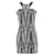 Balmain Sparkly Halter Mini Dress in Black Print Cotton  ref.853185