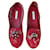 Dolce & Gabbana Sapatilhas de ballet Vermelho Lona Renda  ref.853197