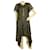 Zadig & Voltaire Rool Vestido de lenço assimétrico ouro preto brilhante tamanho G Viscose  ref.853833