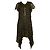Zadig & Voltaire Rool Shiny Black Gold Asymmetric Taschentuchkleid Größe L Schwarz - Ansicht 6