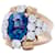 inconnue Vintage sapphire "Tank" ring, diamants, yellow gold and platinum. Diamond  ref.853920