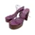 Autre Marque GIA BORGHINI  Sandals T.eu 39 Leather Purple  ref.854506